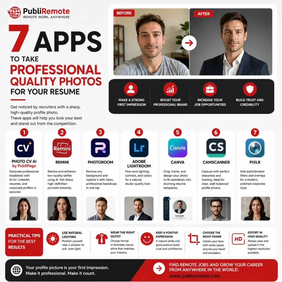 7 Apps to Take Professional Quality Photos for Your Resume
